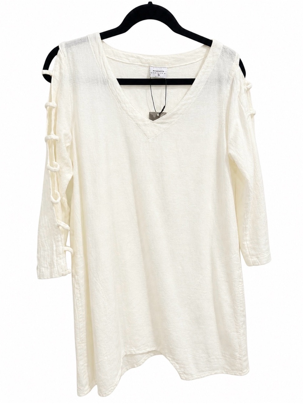 C.M.C Textured Cotton Tunic – Ivory (Made in USA)
